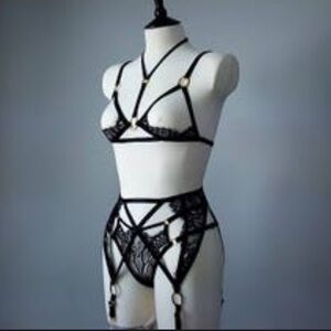 Orchid Corsetry 3 Piece Lingerie Set